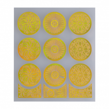 Nail Stencil 16 Gold