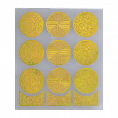 Nail Stencil 17 Gold