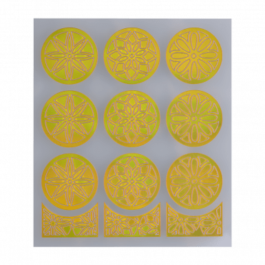 Nail Stencil 18 Gold