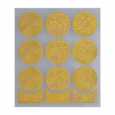 Nail Stencil 21 Gold