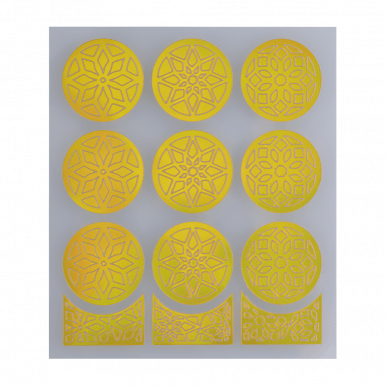 Nail Stencil 23 Gold