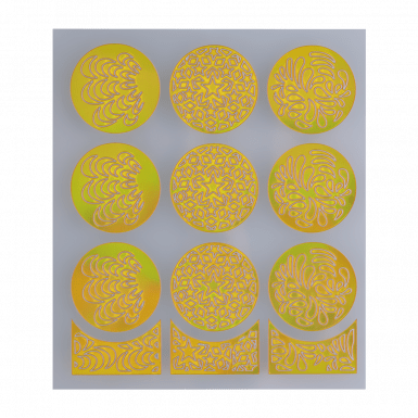 Nail Stencil 24 Gold