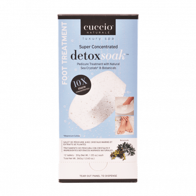 Cuccio Szuperkoncentrált Méregtelenítő Lábáztatós Kezelés Természetes Tengeri Kristályokkal és Növényi Kivonatokkal - Super Concentrated Detox Soak Pedicure Treatment with Natural Sea Crystals & Botanicals