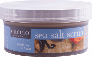 Cuccio Tengeri Sós Bőrradír Vaníliával és Cukorral - Sea Salt Scrub Vanilla Bean & Sugar