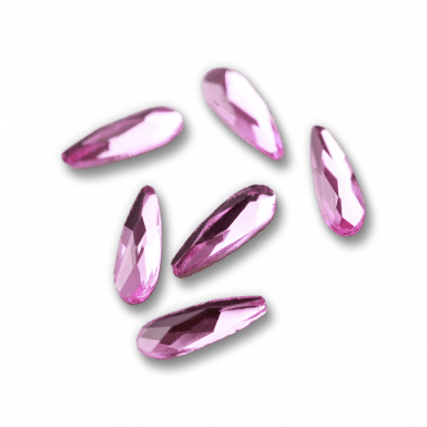 Csiszolt formakő csepp kicsi 20 pink