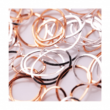 Fém Díszítő 31 Oval Gold&Silver