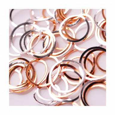 Fém Díszítő 33 Circle Gold&Silver