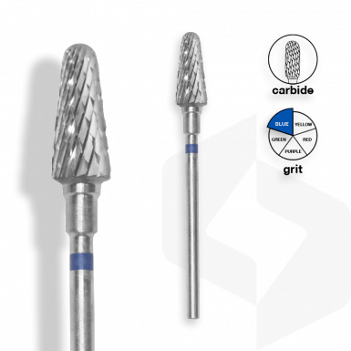 Staleks - Karbid Csiszolófej Lekerekített Kúp 6 | 14 mm Kék | Közepes FT70B060-14