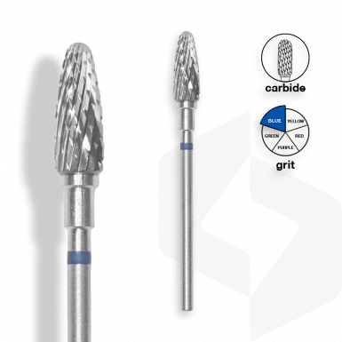 Staleks - Karbid Csiszolófej Kugli 5 mm | 13 mm Kék | Közepes FT90B050-13