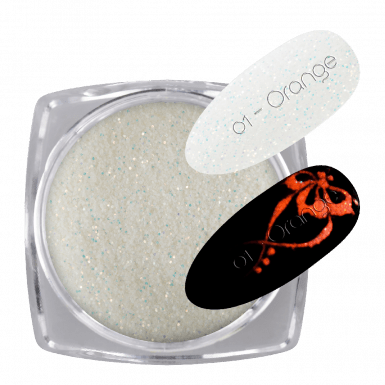 Glow Glitter White 01 - Orange