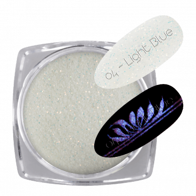 Glow Glitter White 04 - Light Blue