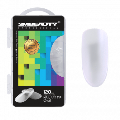 Nail Art Tip Oval Clear - 120 db Tip