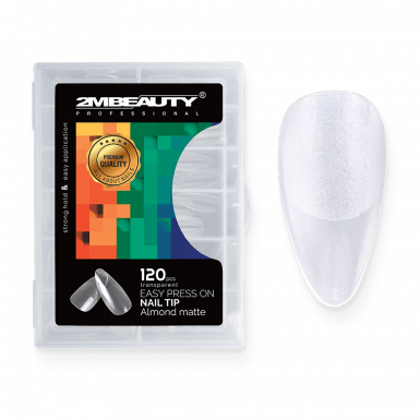 Easy Press On Nail Tip Almond Matte - 120 db Tip