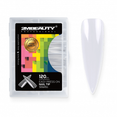 Easy Press On Nail Tip Stiletto - 120 db Tip