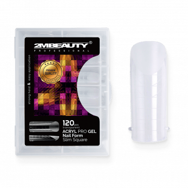 Acryl Pro Gel Nail Form Slim Square - 120 darabos