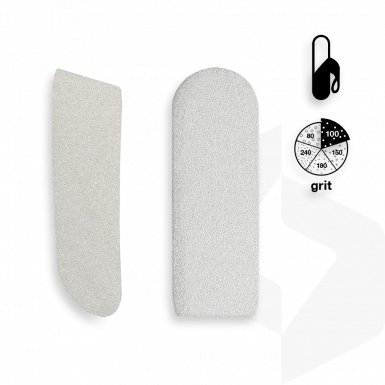 STALEKS - ÖNTAPADÓ CSISZOLÓPAPÍR FÉM TALPRESZELŐHÖZ 100 GRIT - 30 DB DFE-10-100w FEHÉR
