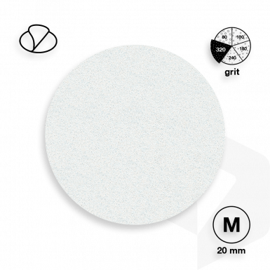 STALEKS - PODODISC CSISZOLÓPAPÍR PRO M - 320 GRIT - 50DB - PDF-20-320w FEHÉR
