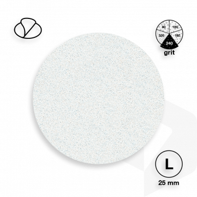 STALEKS - PODODISC CSISZOLÓPAPÍR PRO L - 240 GRIT - 50DB - PDF-25-240w FEHÉR