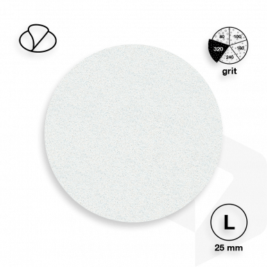 STALEKS - PODODISC CSISZOLÓPAPÍR PRO L - 320 GRIT - 50DB - PDF-25-320w FEHÉR