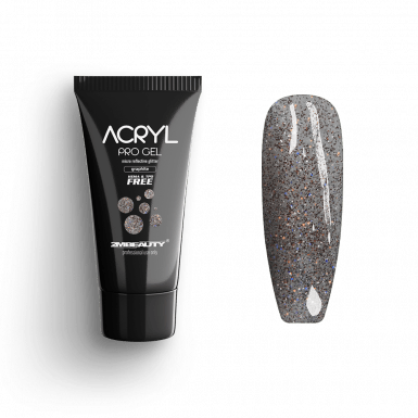 Acryl Pro Gel Micro Reflective Glitter Graphite - HEMA Mentes Akrilzselé