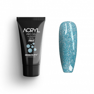 Acryl Pro Gel Micro Reflective Glitter Light Blue - HEMA Mentes Akrilzselé