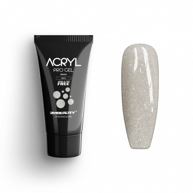 Acryl Pro Gel Shimmer Ecru - HEMA Mentes Akrilzselé