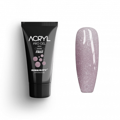 Acryl Pro Gel Shimmer Lavender - HEMA Mentes Akrilzselé