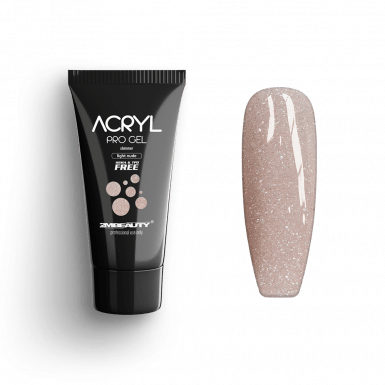 Acryl Pro Gel Shimmer Light Nude - HEMA Mentes Akrilzselé