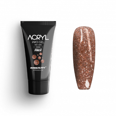Acryl Pro Gel Flakes 'n Glitter Bronze - HEMA Mentes Akrilzselé