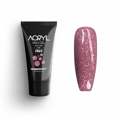 Acryl Pro Gel Flakes 'n Glitter Pink - HEMA Mentes Akrilzselé