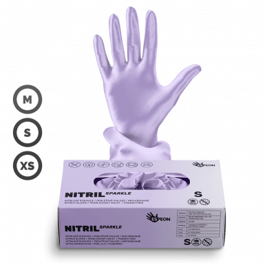 Gumikesztyű - Sparkle Pearlescent Violet / Lila