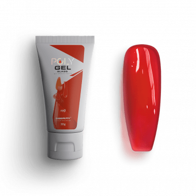 Polygel Glass - Red - HEMA Mentes Építőzselé