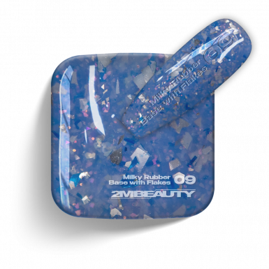 Gel Lack - Milky Rubber Base With Flakes 09 - HEMA Mentes