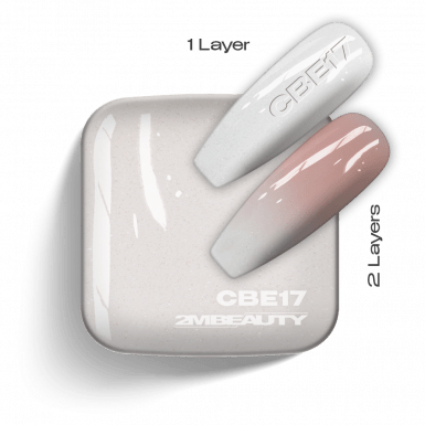 Gel Lack - Colored Base Elastic Shimmer Milky White CBE17 - HEMA Mentes