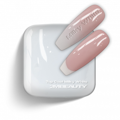 Gel Lack Fedő - Top Coat Milky White - HEMA Mentes