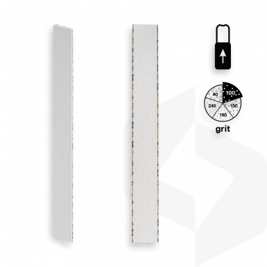 Staleks - Egyenes Ráhúzható Utántöltő Körömreszelő Papír 100 Grit - 25 db - DFCE-20-100/25w - Fehér