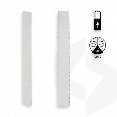 Staleks - Egyenes Ráhúzható Utántöltő Körömreszelő Papír 180 Grit - 25 db - DFCE-20-180/25w - Fehér