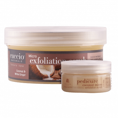 Cuccio Bőrradír Kókusszal és Fehér Gyömbérrel - Micro Exfoliation Scrub Coconut & White Ginger
