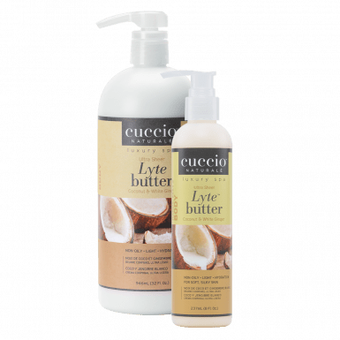 Cuccio Ultrakönnyű Testvaj Kókusszal és Fehér Gyömbérrel - Lyte Butter Ultra Sheer Coconut & White Ginger
