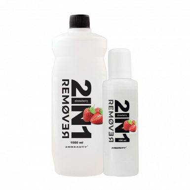 2in1 Gél Lakk Leoldó és Lakklemosó Folyadék - Strawberry