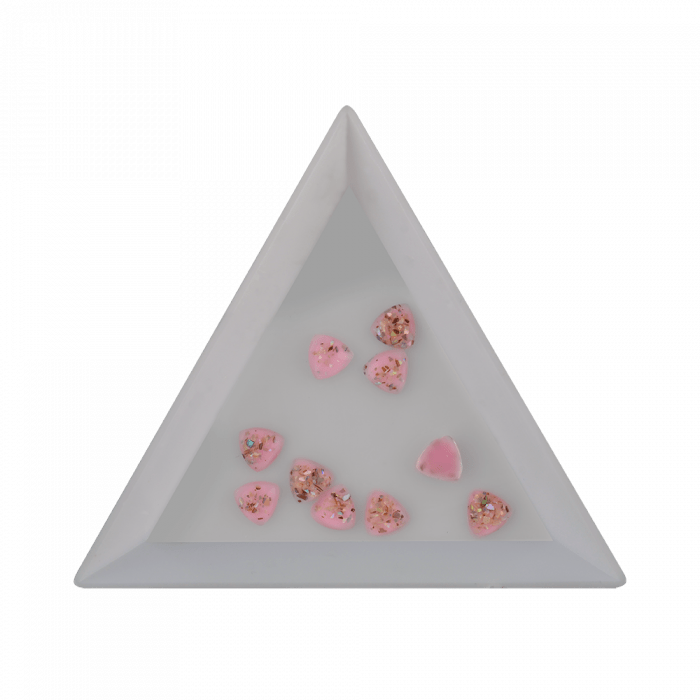 Formakő kagyló háromszög pink