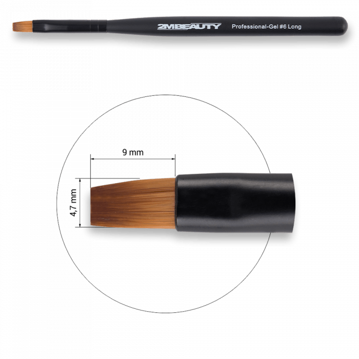 Zselé ecset Gel #6 Long - Black Beauty