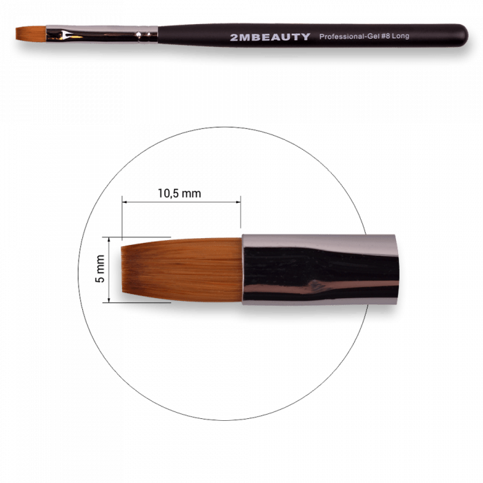 Zselé ecset Gel #8 Long - Black Beauty