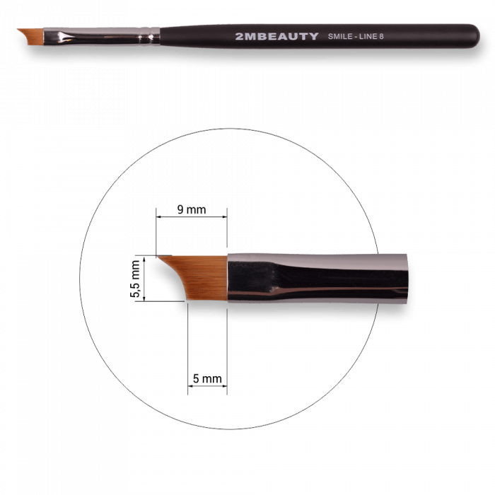 Zselé ecset Smile - Line 8 - Black Beauty