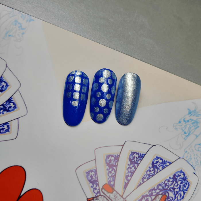 Nail Stencil 12 Holo Silver