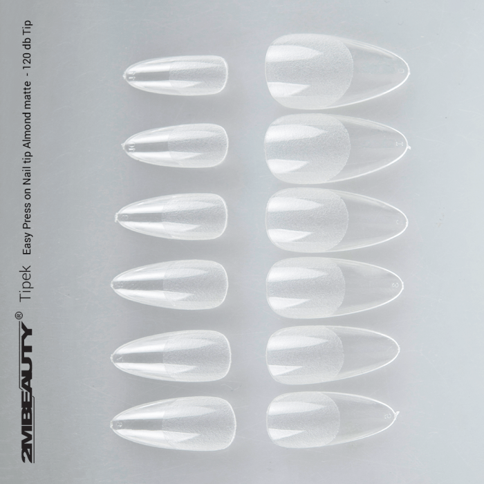Easy Press On Nail Tip Almond Matte - 120 db Tip