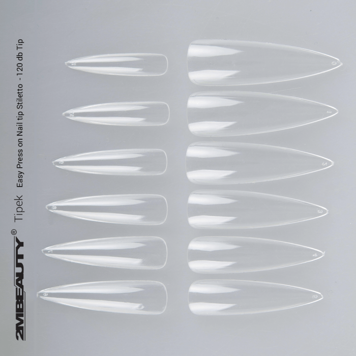 Easy Press On Nail Tip Stiletto - 120 db Tip
