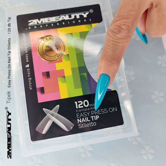 Easy Press On Nail Tip Stiletto - 120 db Tip