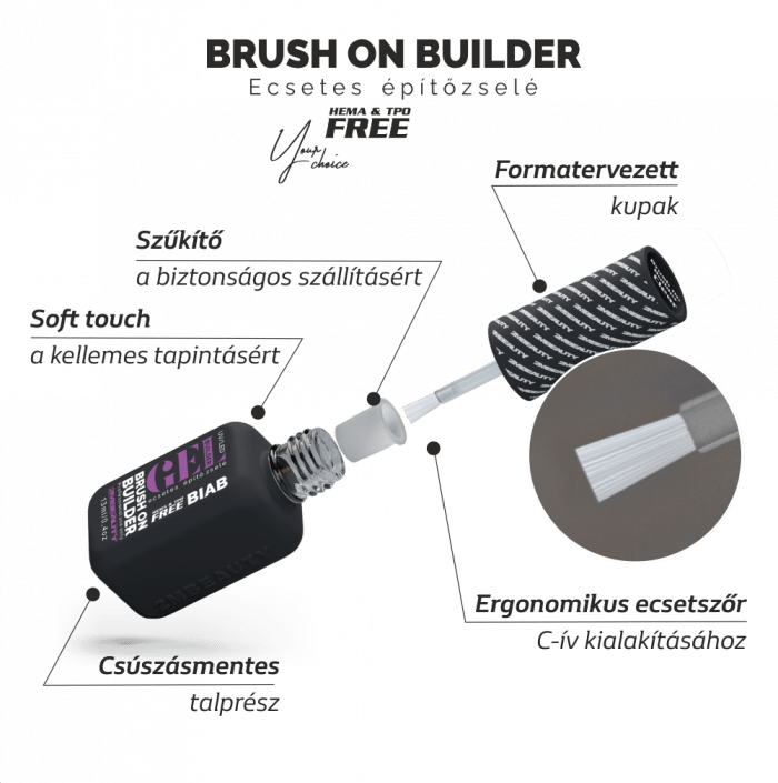 Brush On Builder Color 15 - HEMA Mentes Ecsetes Építőzselé