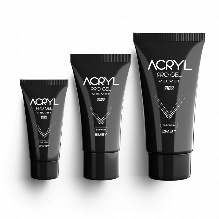 Acryl Pro Gel Velvet - Soft White - HEMA Mentes Akrilzselé